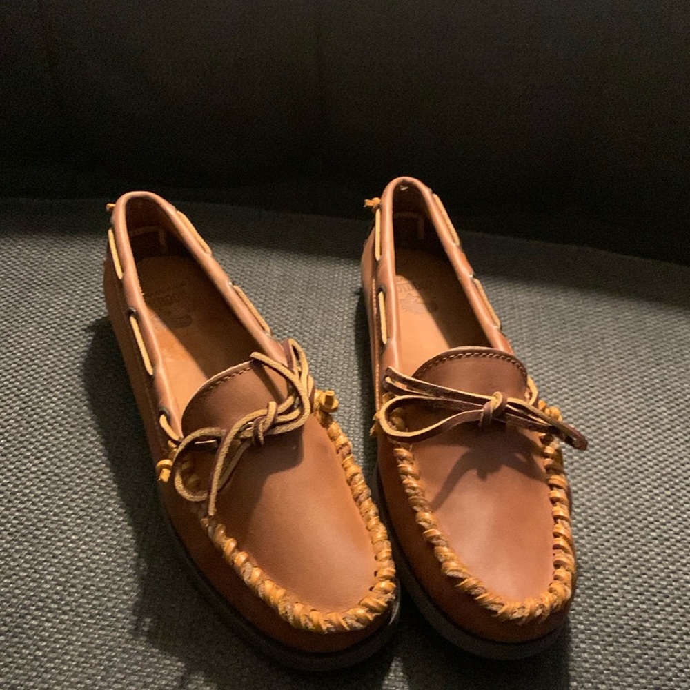Women's Brown Leather Moccasin Loafers